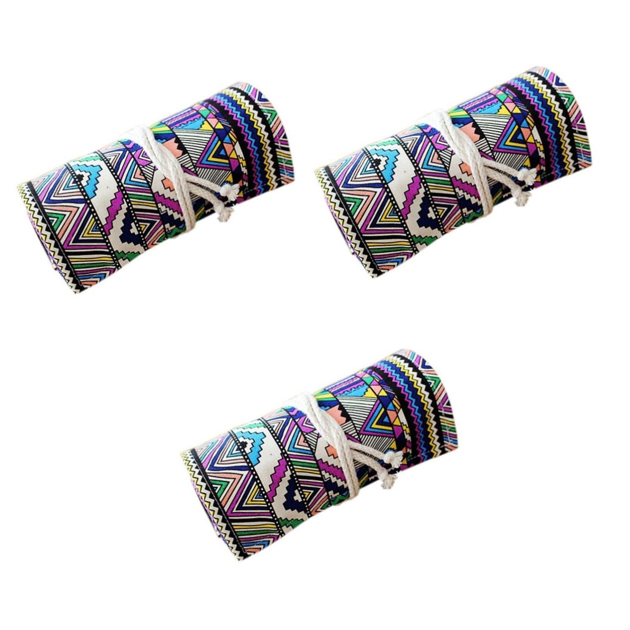 STOBOK 3piezas Estuche Enrollable De Lápices De Ranuras Organizador Portátil para Material De Arte Diseño para Estudiantes y Artistas