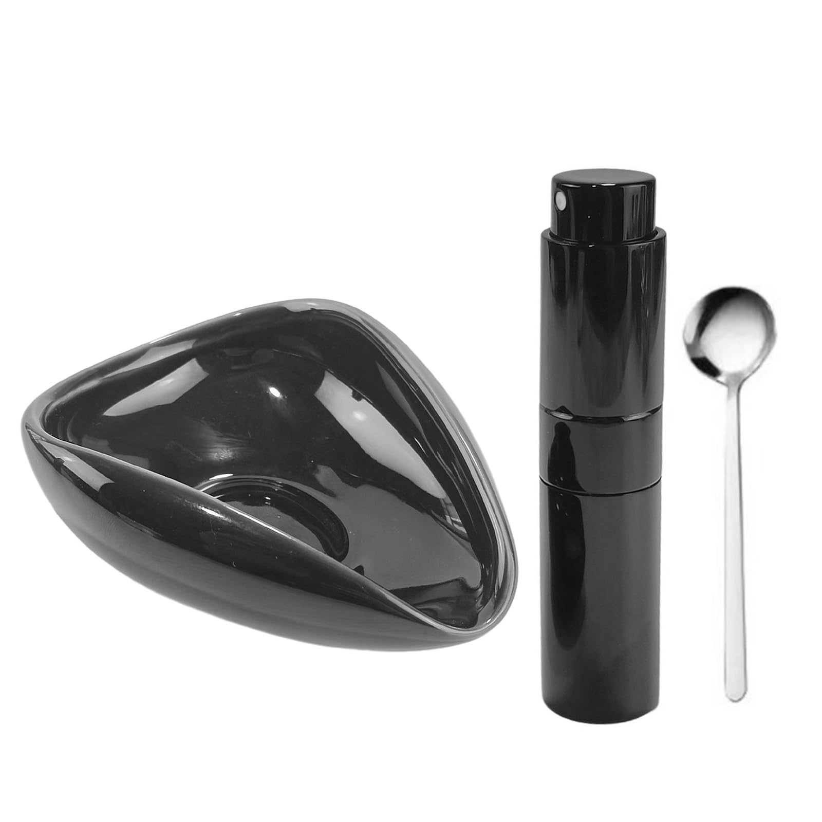 Msioytog Black Gourmets Cooked Bean Showcases Set Sturdy Bean Sample Presentation Set With Spoons For Roasters Display Plate