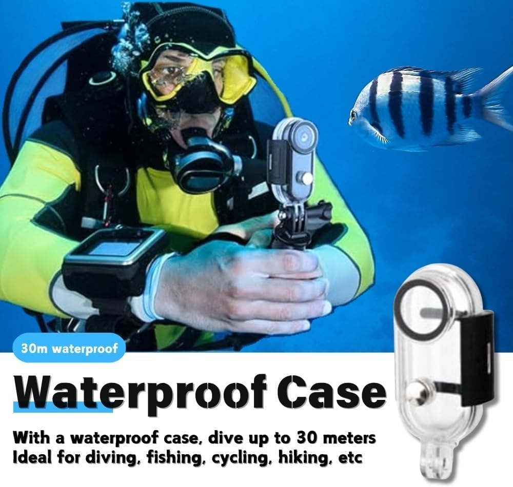 Caméra corporelle 4K POV Pro, caméra Portable avec Clip Rotatif 360° et Clip magnétique, Enregistrement 120 Minutes, idéale pour conférences, Voyages et promenades (4K-P-256G)