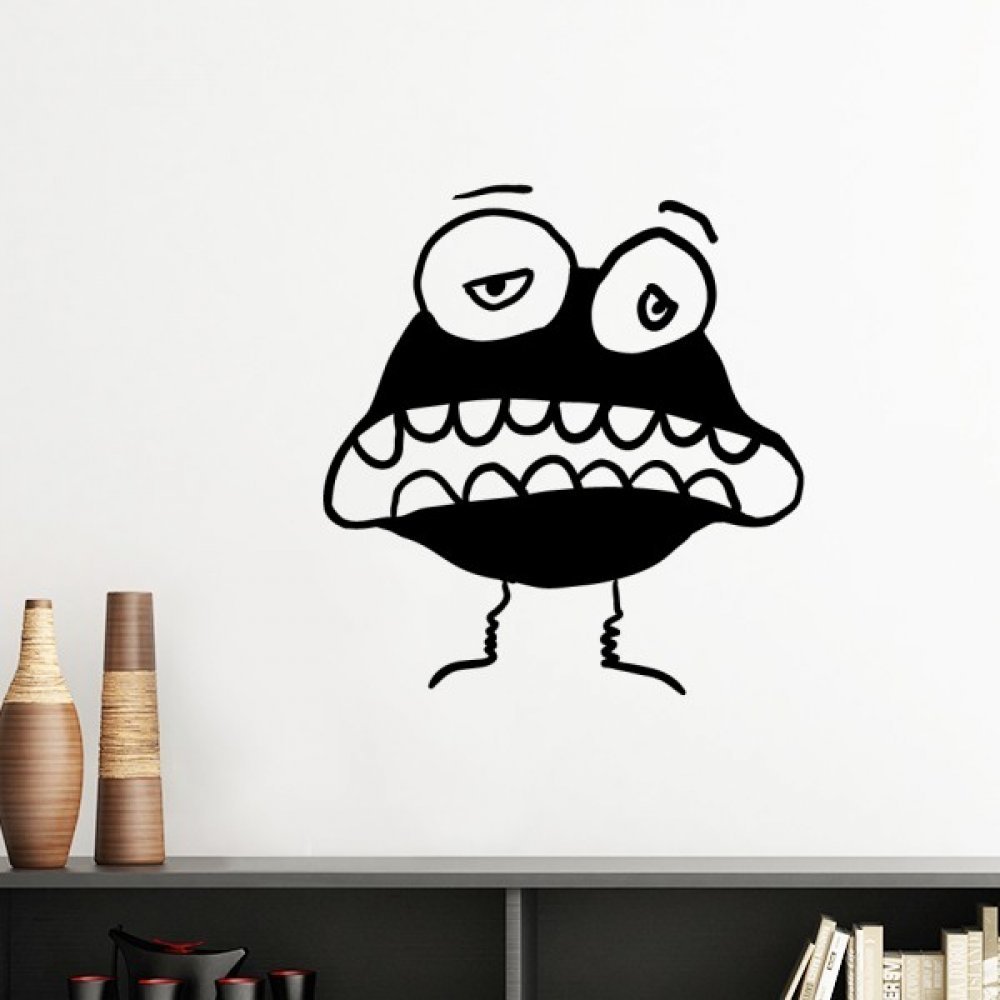 Sticker univers alien jaune pour transformer une chambre d'enfant en espace de science-fiction