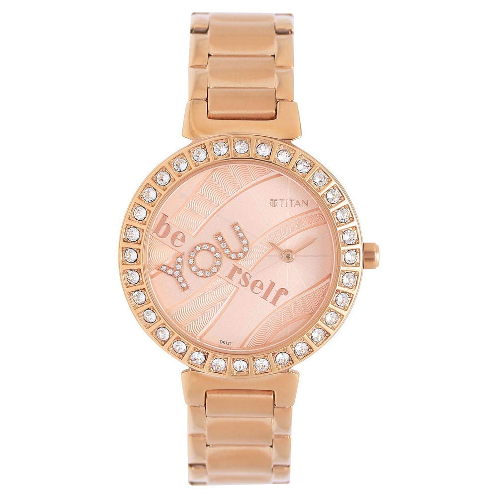 Titan Self Expression Analog Rose Gold Dial Women Watch with Stainless Steel Strap-NM95110WM01 (B07X1QMLYK) Amazon Price History, Amazon Price Tracker