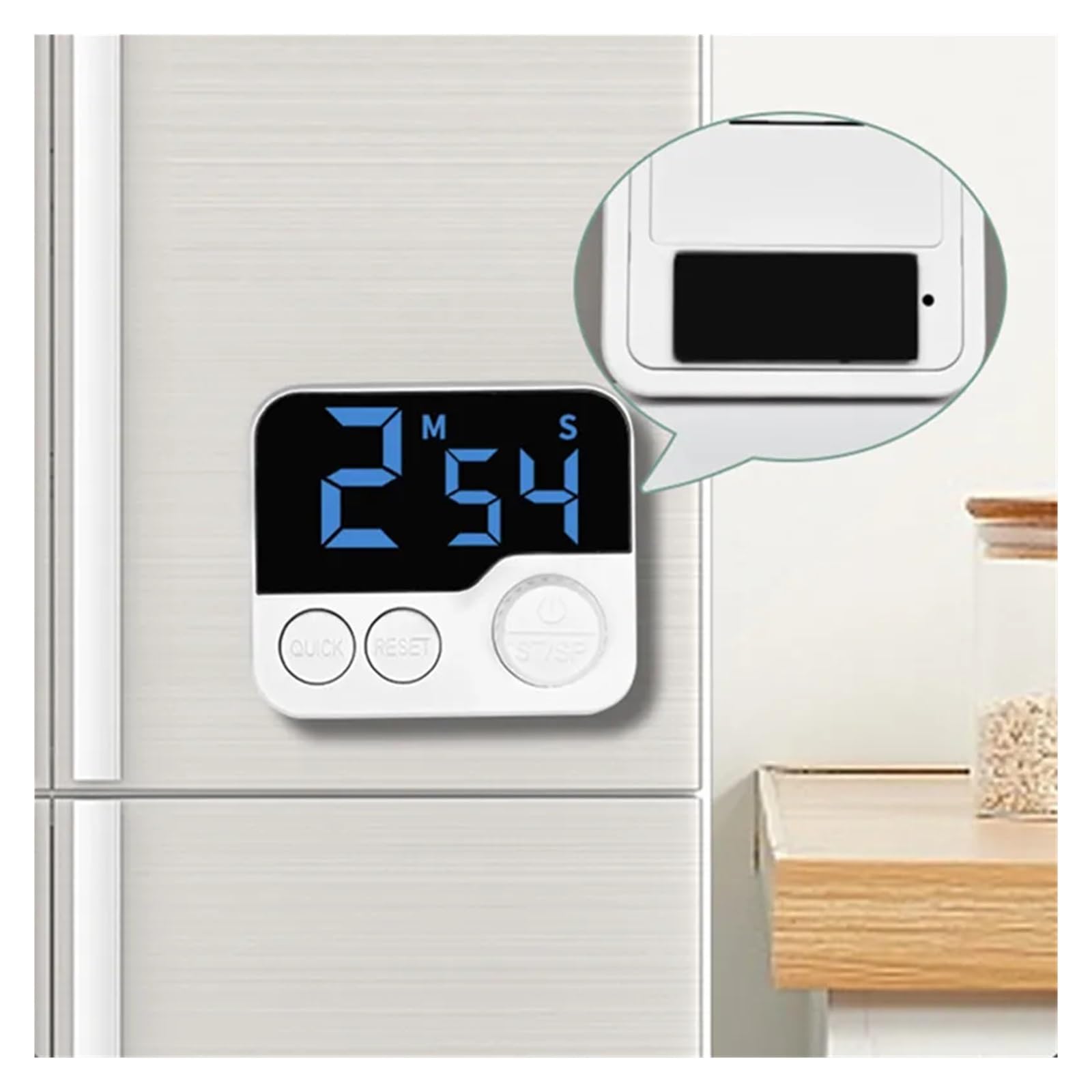 minutnik, Digital Kitchen Timers Visual Display Magnetic Countdown Countup Timer For Classroom Cooking Fitness Baking(Black)