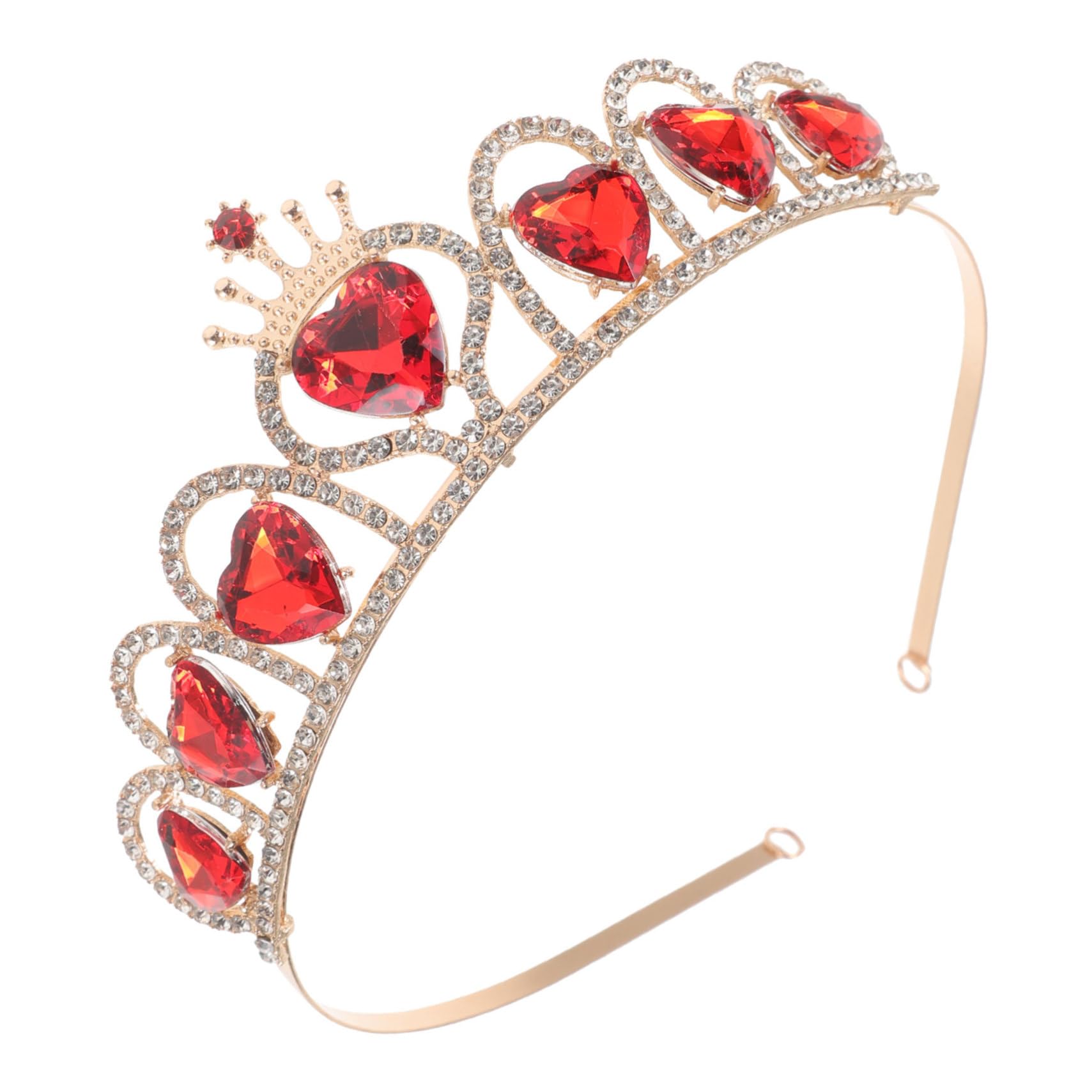 Baluue Retro Rhinestone Heart Crown Hair Ornament for Weddings Birthdays and Special Occasions Elegant Bridal Headpiece for Women and Shiny Crown Hair Accessories