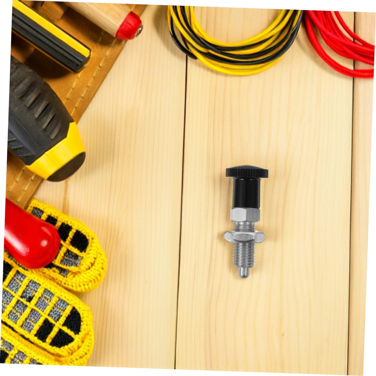 2PCS Stainless Steel Spring Loaded Knob Plunger with Locking Mechanism Self-Locking Spring Indexing Pin for Tool Boxes and Accessories