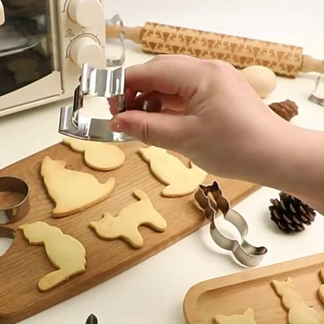 Amazon | クッキー型 猫 9個セット ねこ クッキーカッター ステンレス