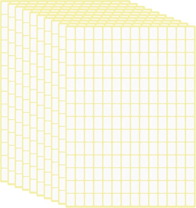 KroY PecoeD 5880 PCS Matte White Sticky Labels Stickers, 9x13mm, Small