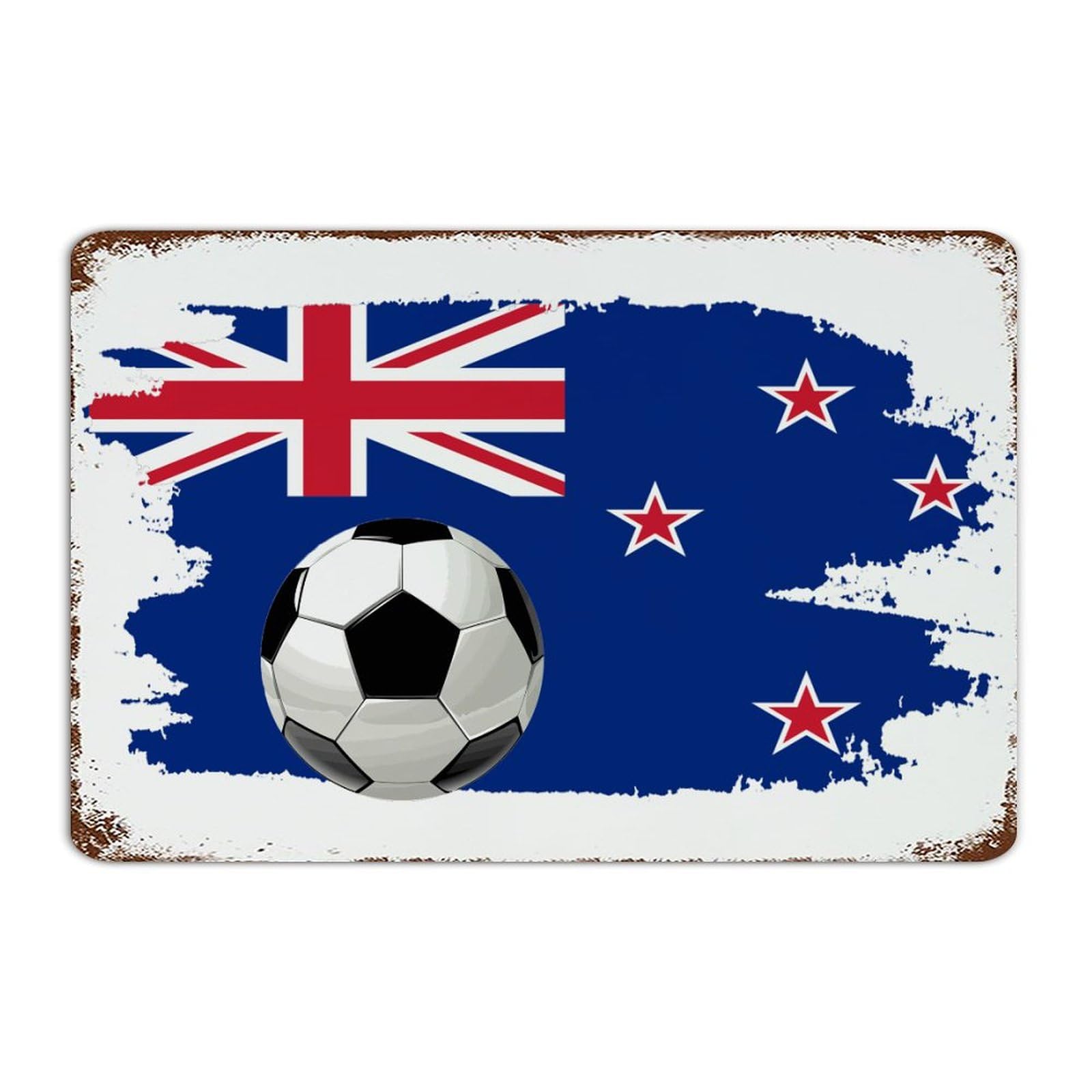 Panneau metal football Nouvelle-Zelande deco ideale pour bar et garage