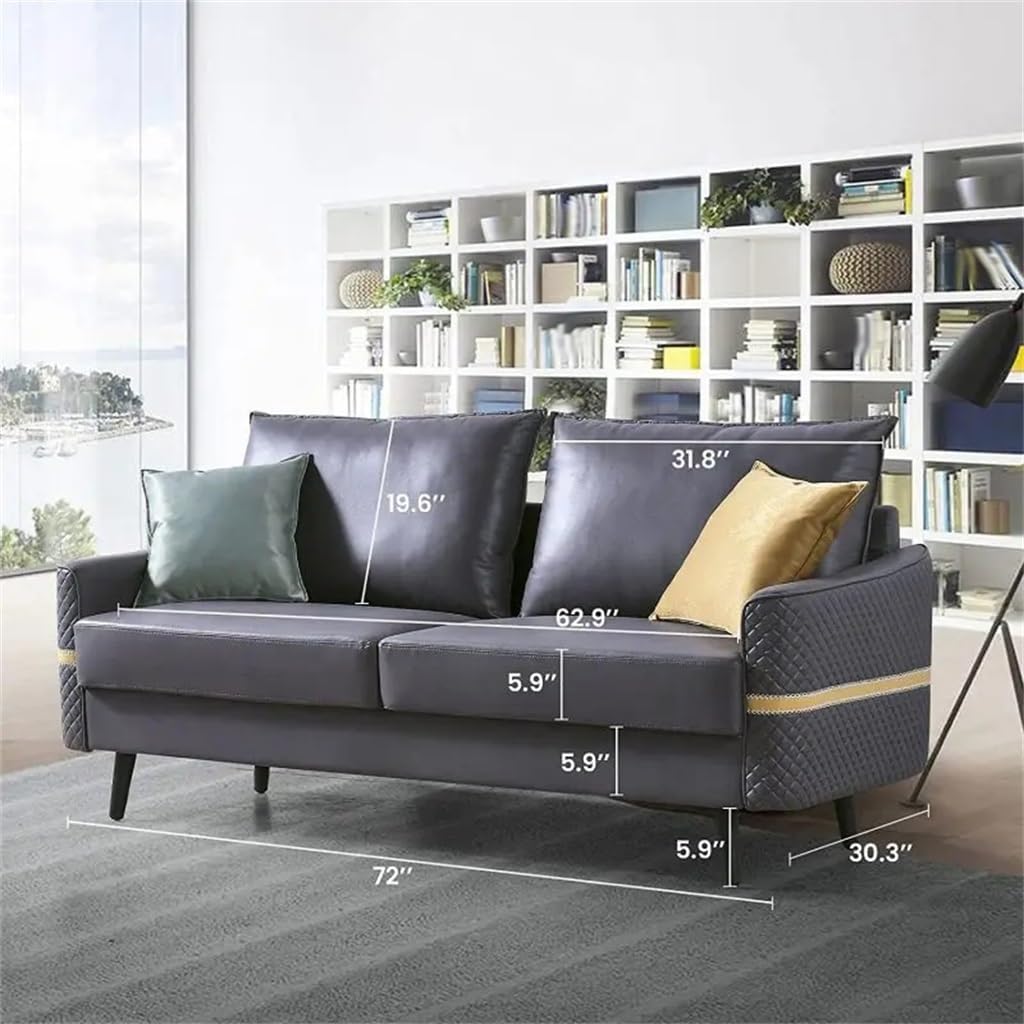 72 Inch Sofa Couch Tufted Love Seat for Living Room, Bedroom, Three-Seater Sofa
