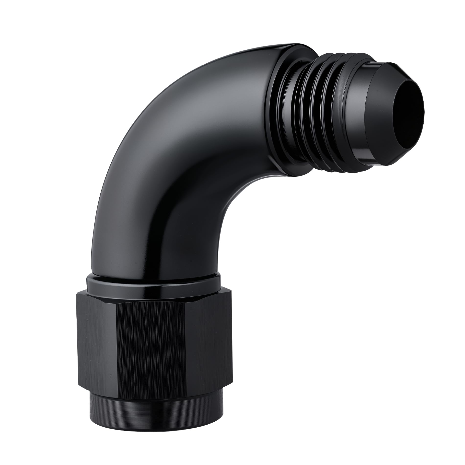 EVIL ENERGY 6AN Female to 6AN Male Full Flow Swivel 90 Degree Coupler Union Fitting Adapter Aluminum