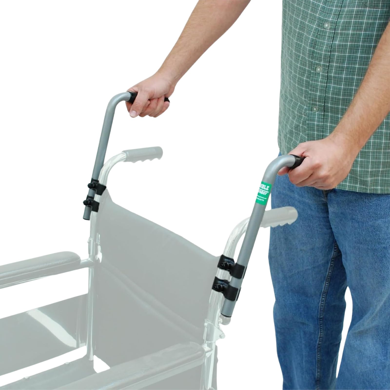 Extensor de mango de silla de ruedas (capacidad de peso de 300 libras), accesorios universales para sillas de ruedas para adultos, mango extensible para silla de ruedas y cochecitos, extensor