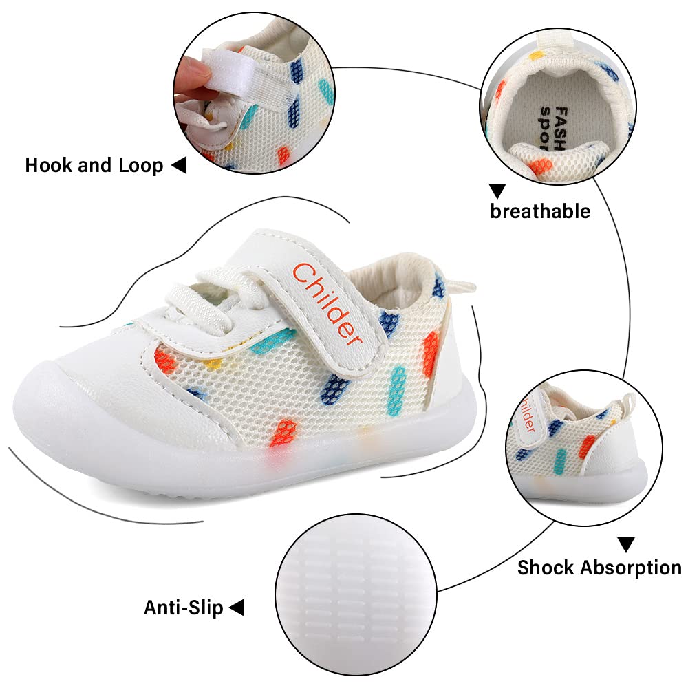 MASOCIO Chaussures Bébé Garçon Fille Premiers Pas Sneakers Plat Semelle Caoutchouc Antidérapant