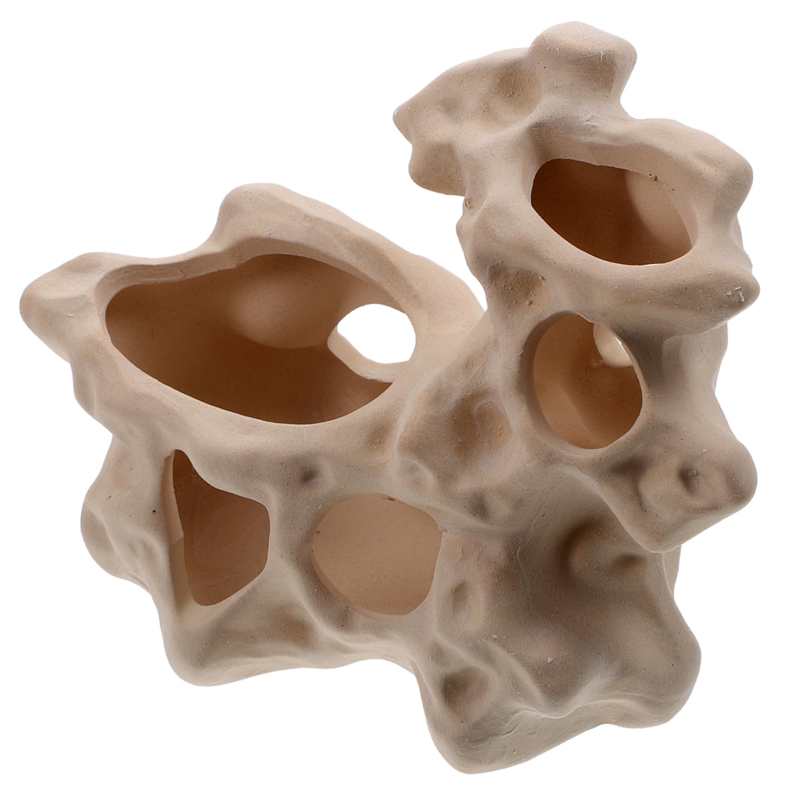 Didiseaon Cachette Réaliste pour Aquarium en Céramique Grotte Décorative | Finition Soignée, Matériau Céramique, pour Bassin et Fish Tank, Aspect sans Décoloration