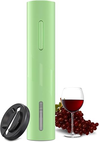 COKUNST Battery Wine Opener, Automatic Corkscrew with Foil Cutter Gift for Home Wedding Party Green