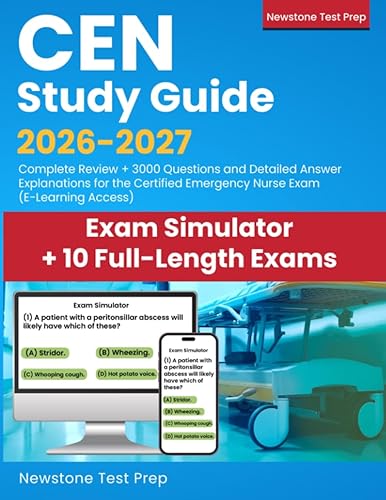 CEN Study Guide 2026-2027: Complete Review + 3000 Questions and
