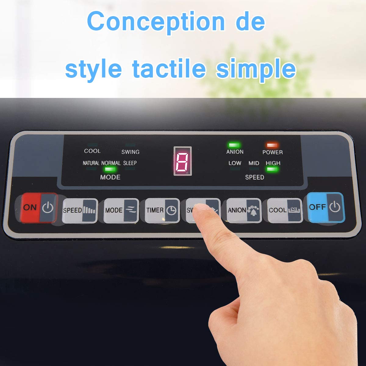 COSTWAY Rafraîchisseur d'Air 4 EN 1, Climatiseur Mobile sans Évacuation 6L, Auto-Oscillation,Refroidissement,Humidificateur,Minuterie 8H,2 Pain de Glace,Mini Climatiseur Faible Conso