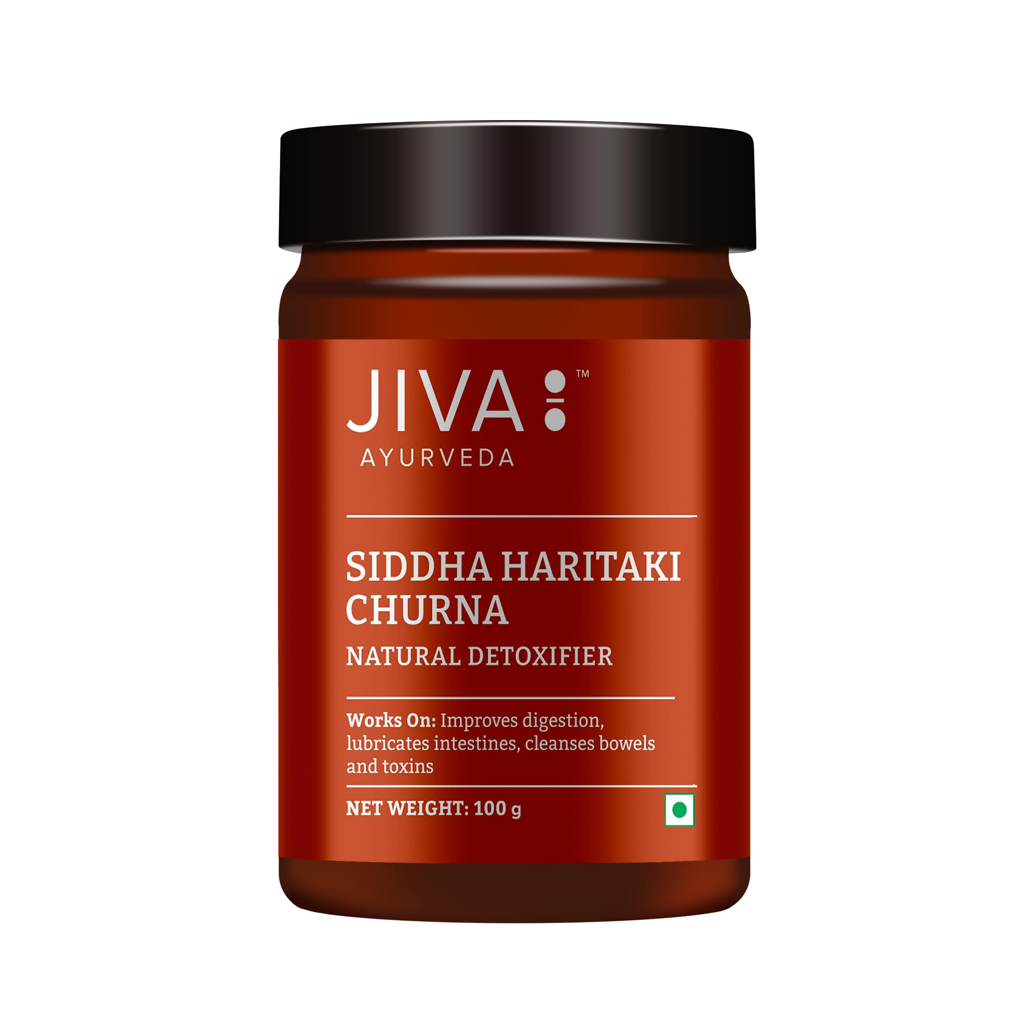 Jiva Siddha Haritaki Churna | Detoxifies Body & Improves Metabolism | 100% Ayurvedic Herbal - 100g (Pack of 1)-image-0