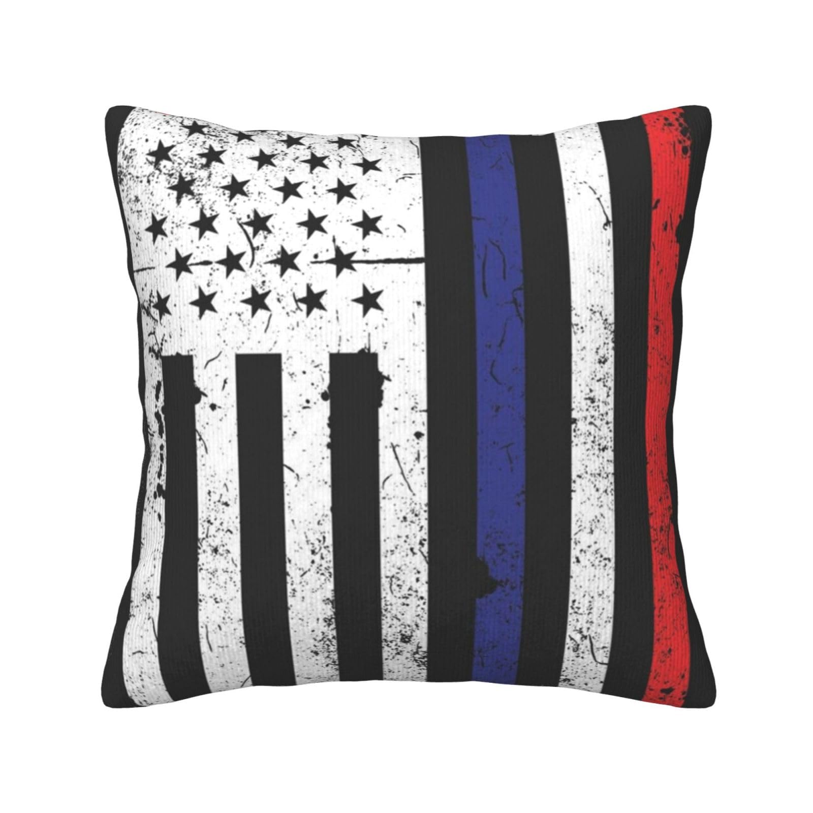Housse de coussin velours USA rouge 45 cm : soufflez un air de liberté chez vous