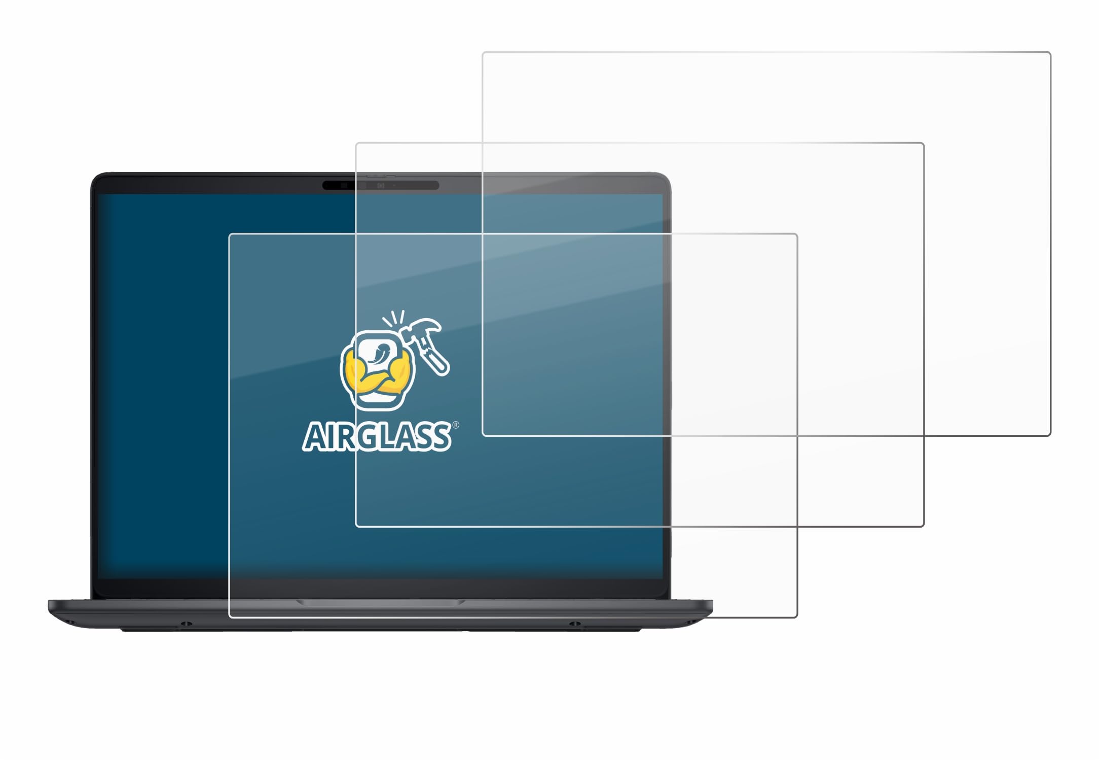 BROTECT Protector Pantalla Cristal para Dell Pro 3-Serie 14 P314260 Protector Vidrio (3 Unidades) - [Dureza 9H, Anti-Arañazos]