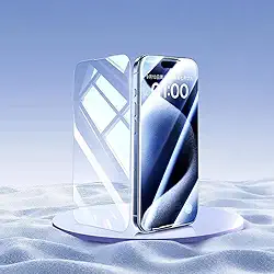 Pacote com 4 protetores de tela para celular, película de vidro temperado de alta sensibilidade ao toque