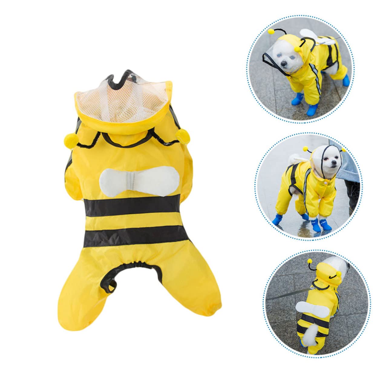 FOMIYES Lot De 3 Imperméables pour Animaux De Compagnie en Forme De Chien Résistants À Leau Et Faciles À Porter Accessoire De Collier