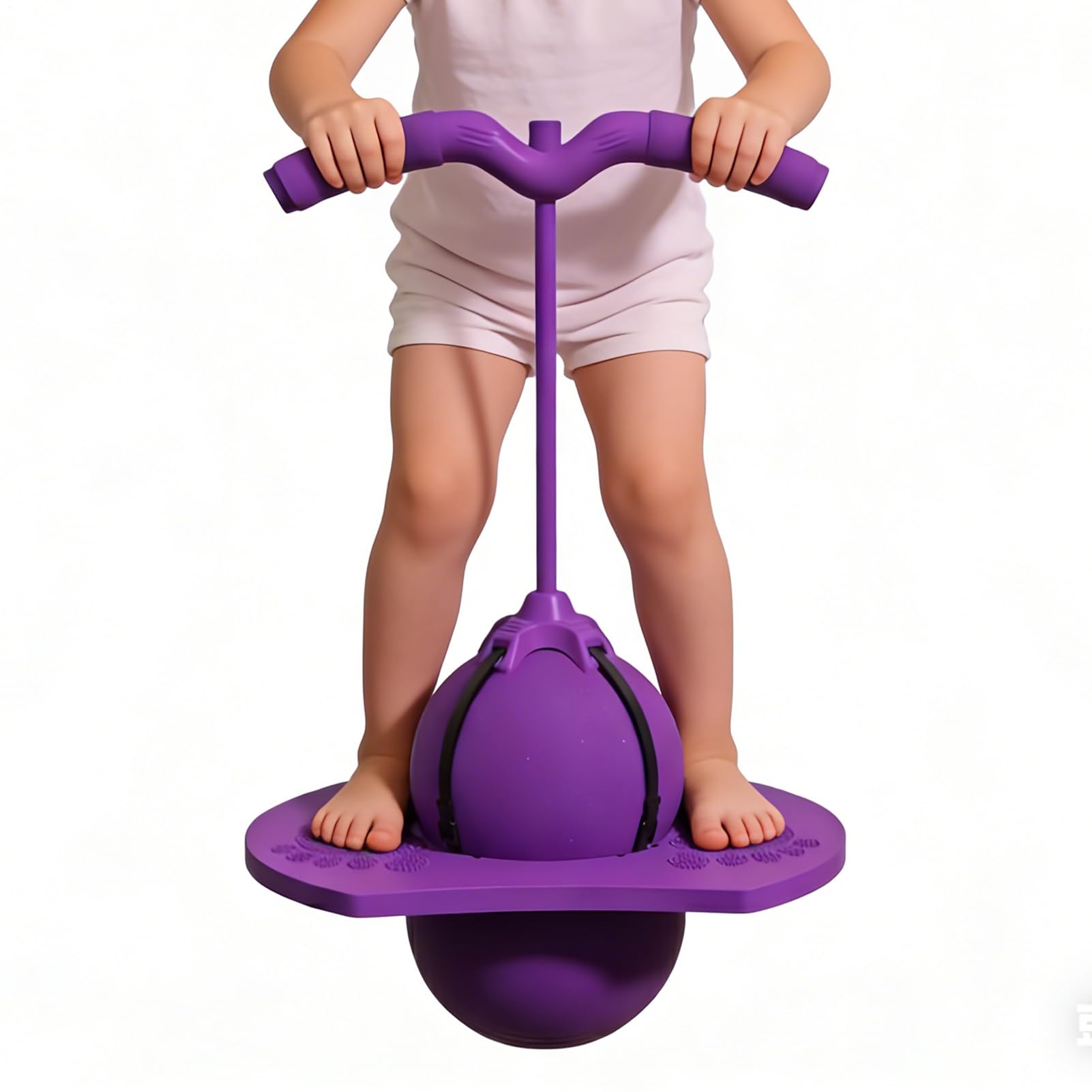 Jumping Ball | Bouncy Skill Training Toy with Handle - Bounce Jump Trick Board - for Kids Adults Boys Home Living Room Outdoor Indoor Workout Gym