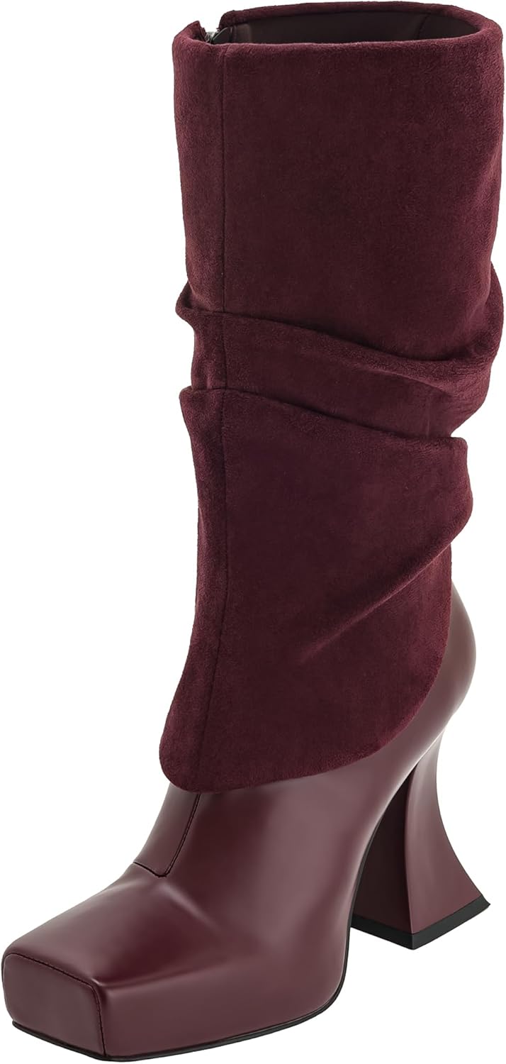 JW PEI Women's Reyna Square Toe Platform Knit Boots