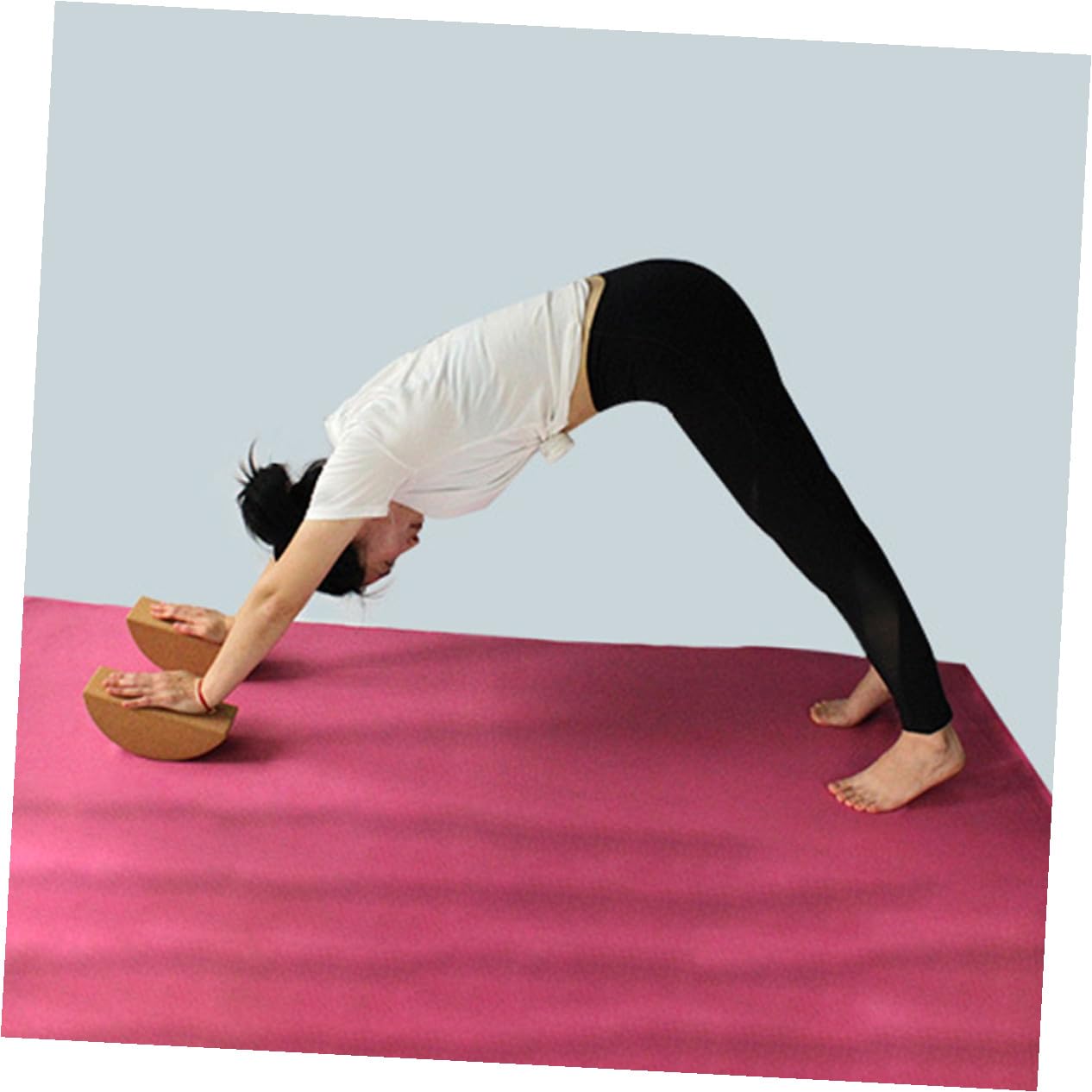 NOLITOY Bloque de Yoga Antideslizante de Corcho para Ejercicio Diario, Ladrillo Pequeño para Estiramiento y Relajación del Cuerpo en Uso Cotidiano