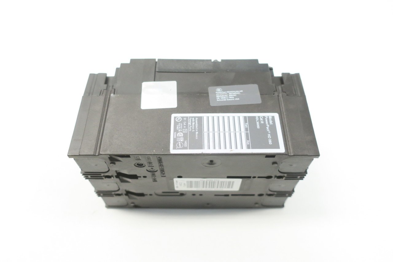 SQUARE D HD 060 HDL36060 POWERPACT Circuit Breaker 3P 60A 600V-AC D594686