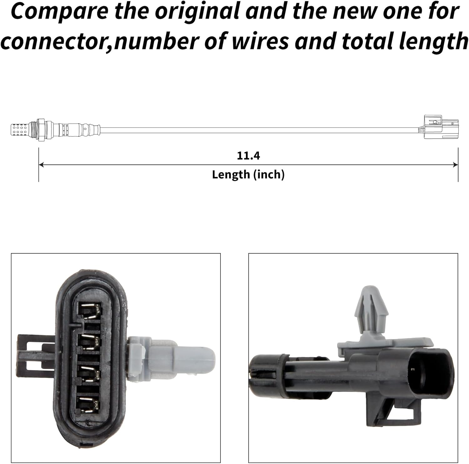 Oxygen Sensor Upstream Downstream Compatible with Escalade C1500 Express K1500 Silverado Suburban Tahoe K1500 Safari Savana Sierra Yukon 234-4018 234-4012 4Pcs