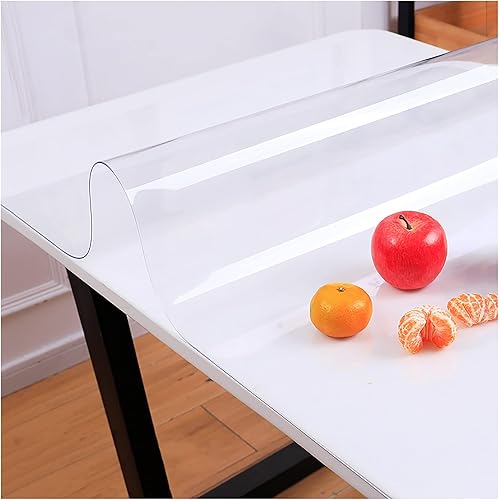 Cubierta de mesa transparente impermeable, protector de mesa de PVC, mantel de plástico transparente, alfombrilla de escritorio antideslizante,