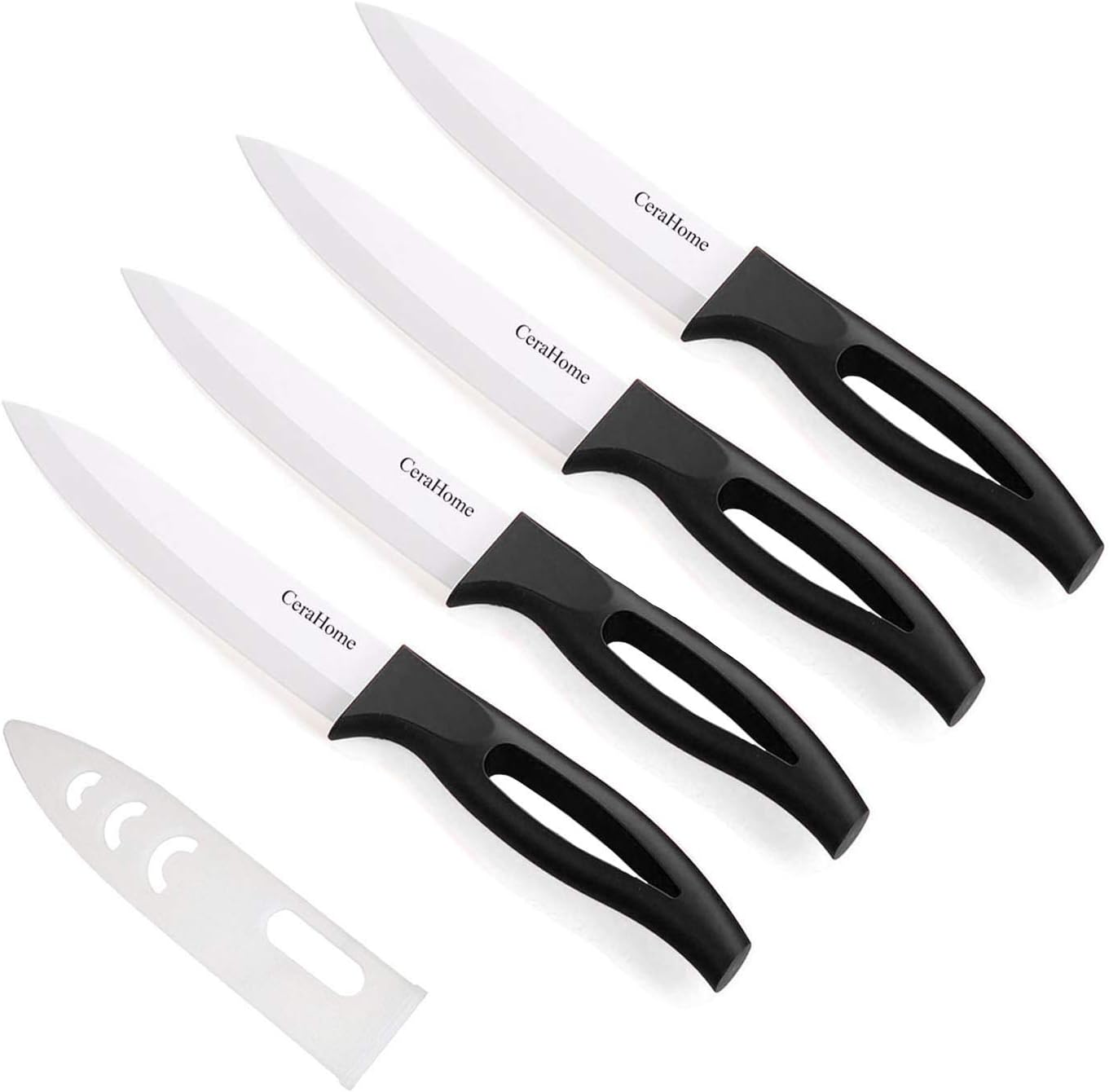 Amazon.com: Moss & Stone Kitchen Cutlery White Ceramic Knife Set ...