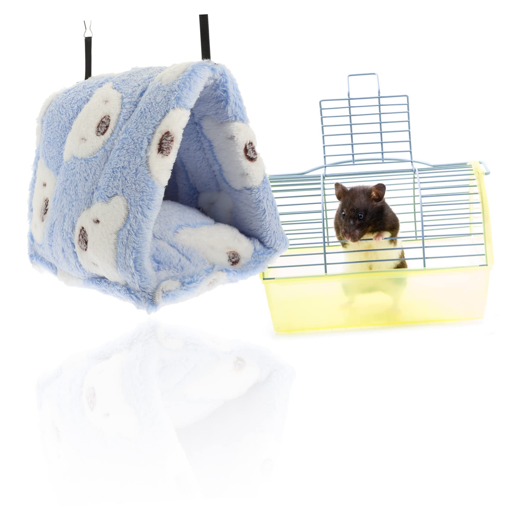 COLLBATH 2stücke Kuschelnest Für Hamster Und Kleine Tiere Warmes Schlafsack-Bett Für Chinchilla Meerschweinchen Und Kaninchen Kuschelige Unterkunft Für Winterruhe