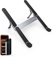【Innovative・Ultra Compact】 SODI Laptop Stand, PC Stand, Foldable, Stability, Ultra-lightweight, Angle Adjustment, Posture Improvement, Stylish, Laptop Stand, Computer Desk, Tabletop, Portable, Outdoor