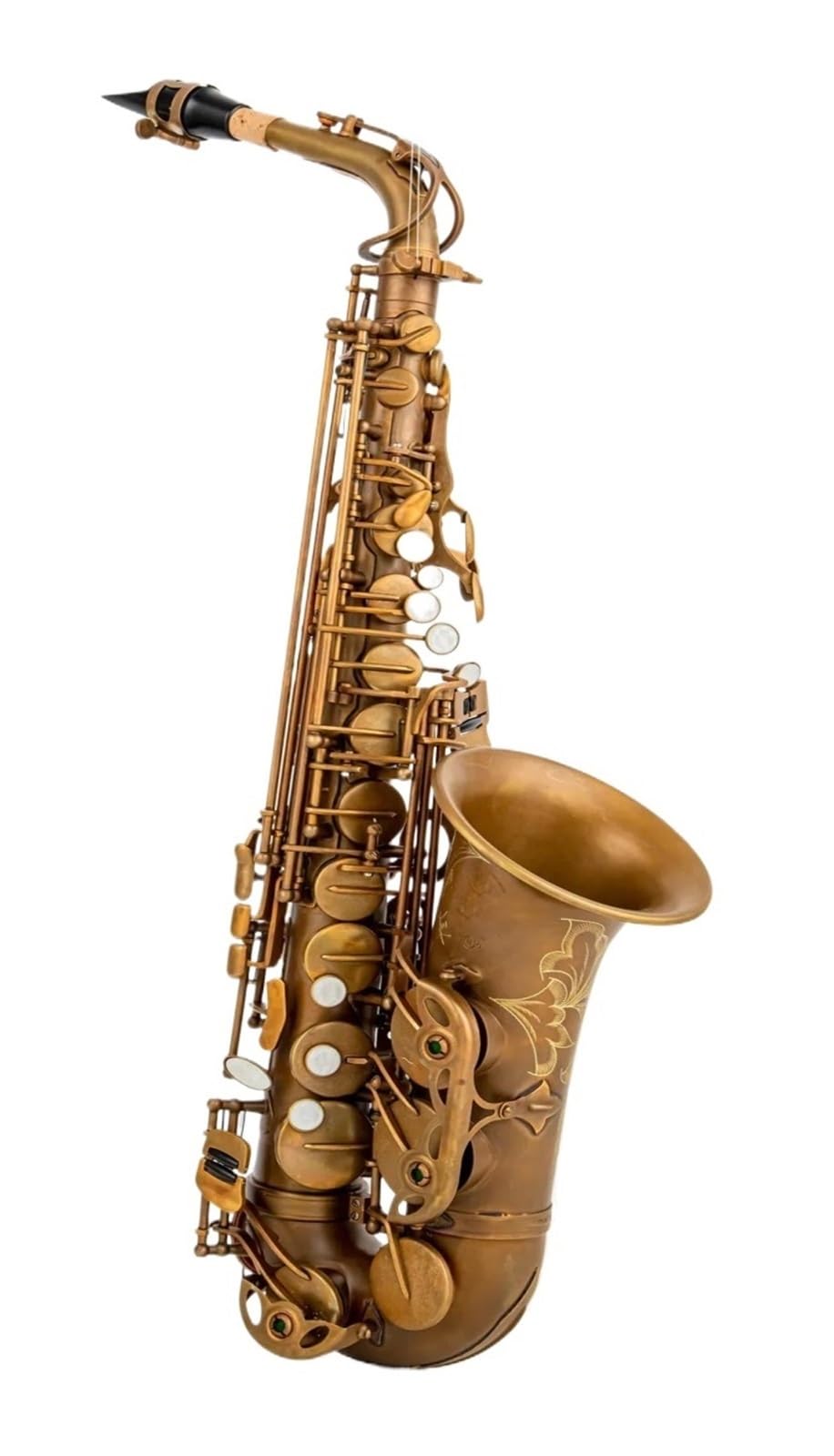 sassofono Sassofono contralto Mib color bronzo Sassofono contralto Strumento a fiato professionale con bocchino(Light Grey)