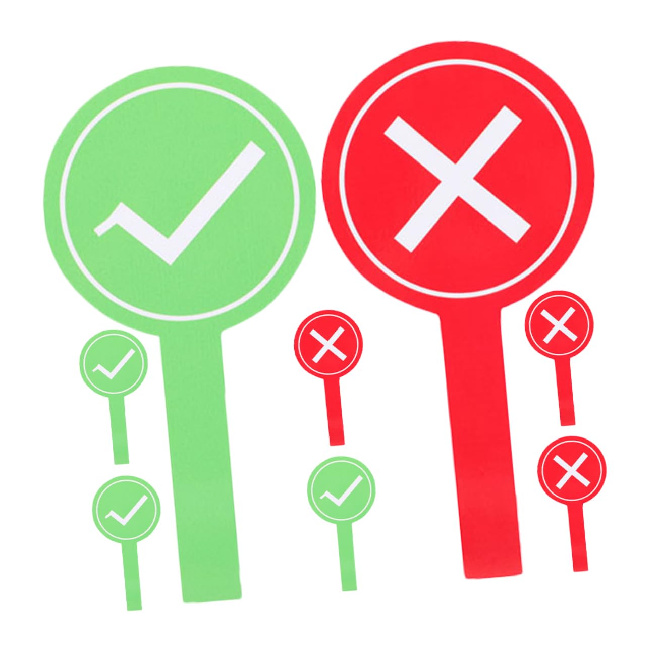 Palette De Vote Réutilisable 8 Pièces Rouge Vert Vrai Faux Panneau De Signalisation Portable pour Salle De Classe Réunions Familiales Activités Ludiques