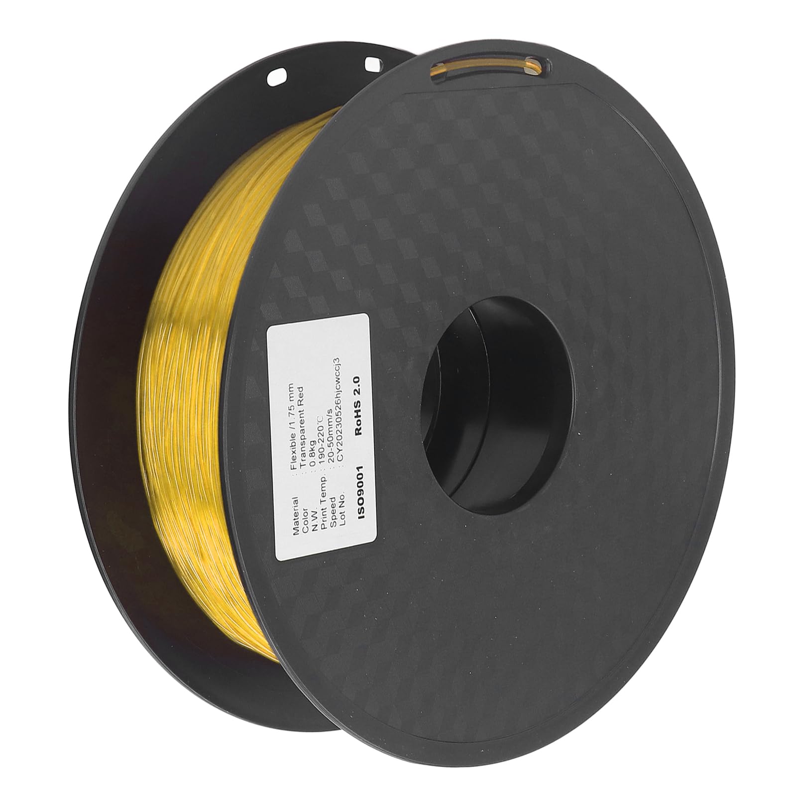 FLEXMAN Filament TPU, Szpula 1 Kg Wysoka Przepuszczalność Brak Bloku Koła Pasowego Filament do Drukarki 3D Miękki, Elastyczny Materiał Eksploatacyjny do Materiałów Eksploatacyjnych (Przejrzysty żółty)