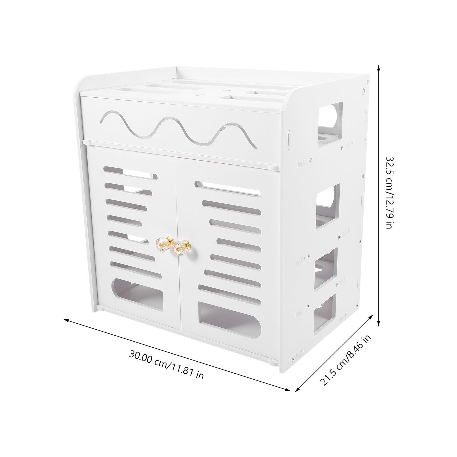 Holibanna scatola di immagazzinaggio del router Forniture per la casa scatole di immagazzinaggio con coperchi deposito cavi Organizzatore del cavo della scrivania porta cavo pvc bianca
