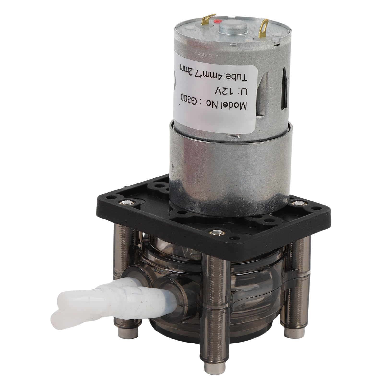 Generic Pompe Péristaltique, Conception Stable, Haut Débit, Moteur à Courant Continu 300 Ml/min, Pompe de Dosage de Liquide pour Aquarium en Acier Inoxydable (12V)