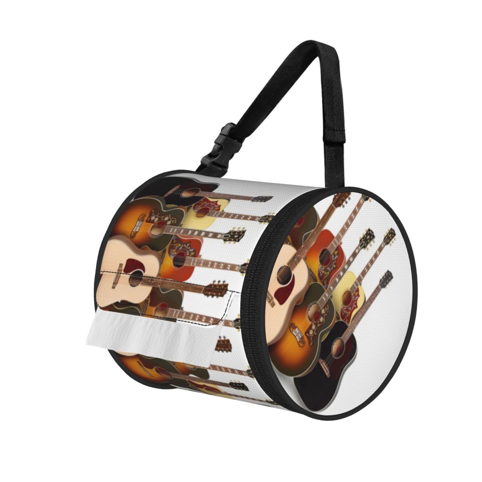 Guitar 1 Print Fashion Tissues Organizer Box, Hanging Tissue Holder For Purse Coins For Car Office Daily Outing