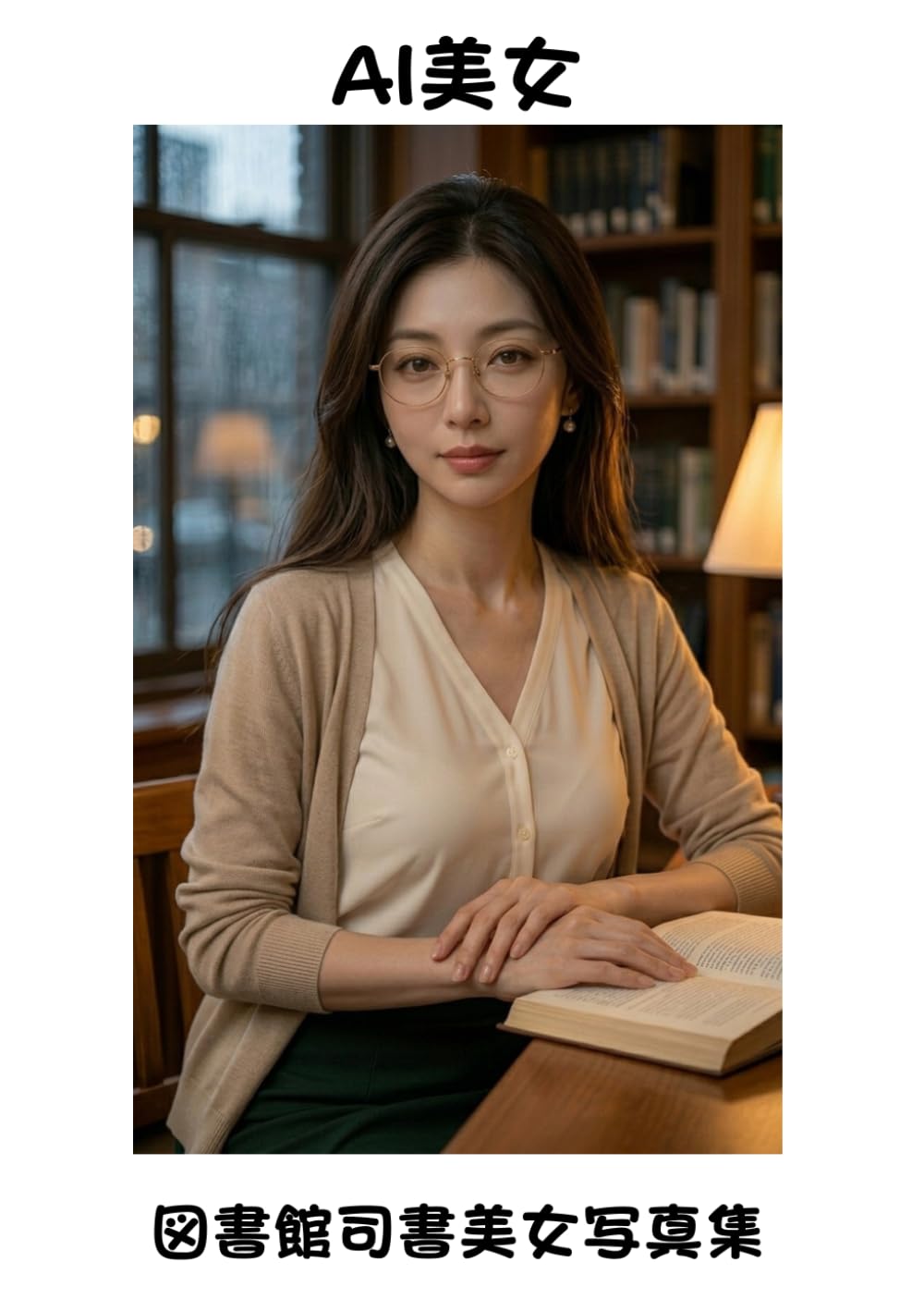 【AI美女】図書館司書の美女写真集