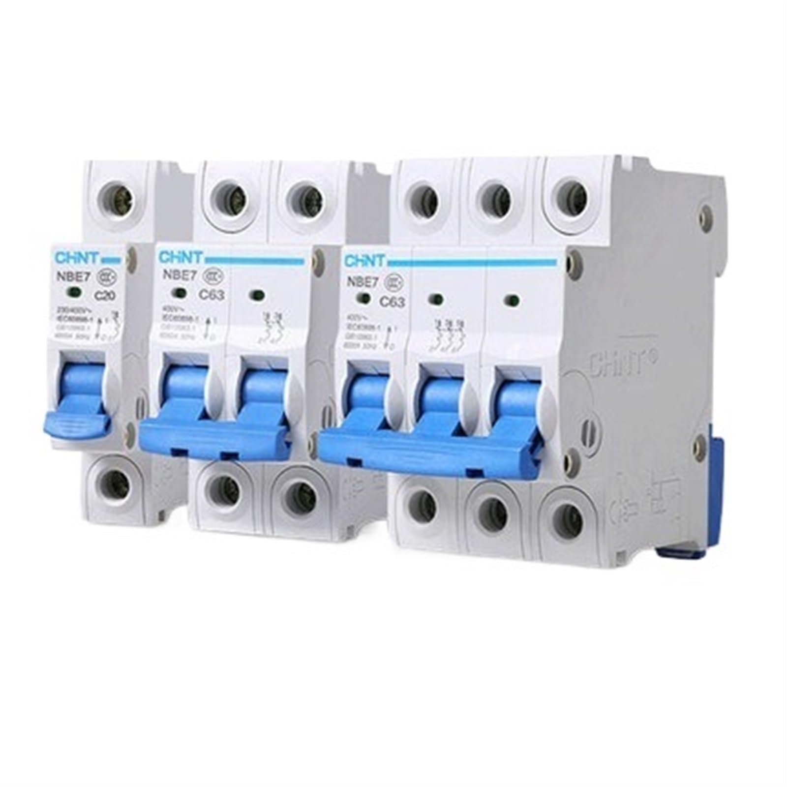 Mini-disjoncteur NB7 NB7-63 monophasé 1A 2A 3A 4A 6A 10A 16A 25A 32A 40A 50A 63A(25 V)