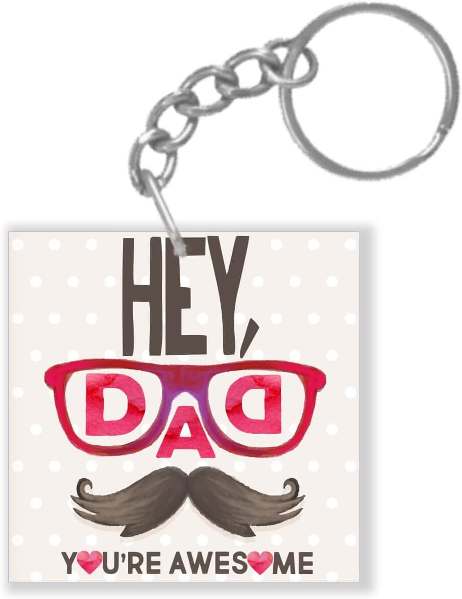 Yaya Cafe Awesome dad Keychain Keyring for Dad