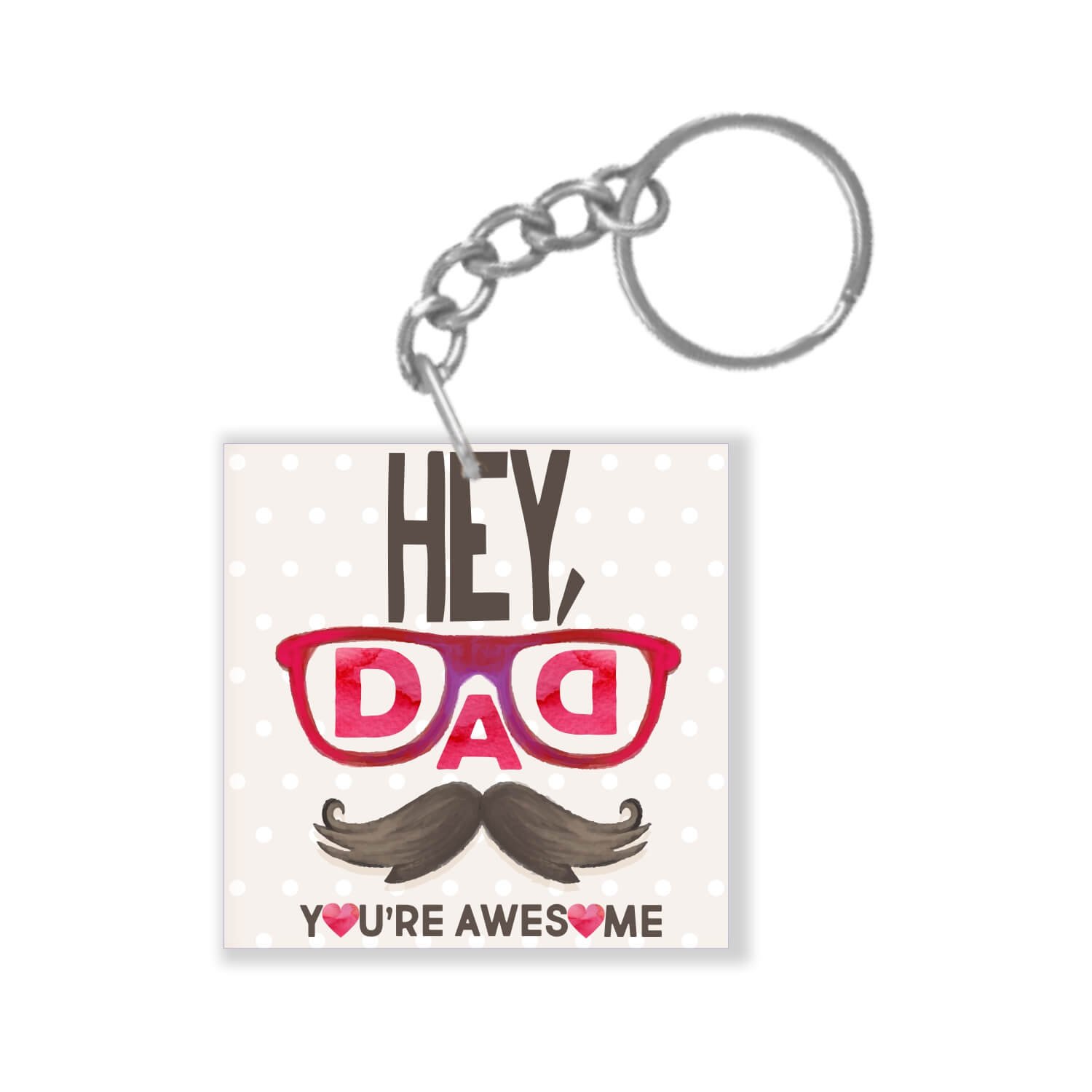 Yaya Cafe Awesome dad Keychain Keyring for Dad