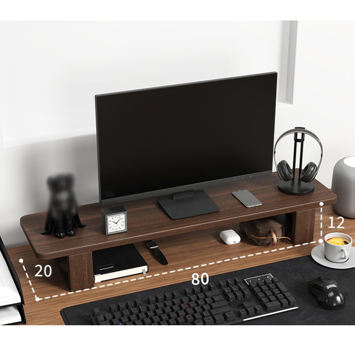 たけ ウォールナット　モニター台 Amazon.co.jp: MJKQ9 モニタースタンド 1段階 木製 モニター台