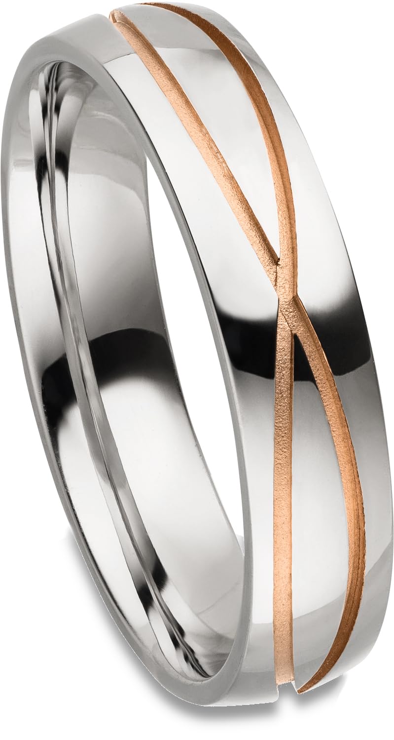Kolibri Rings 925 Sterling Silber Ring Rot Vergoldet Partnerring Ehering Freundschaftsring Unisex - Inkl. Gratis Gravur und Etui