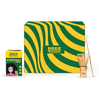 Bree Matcha | Matcha Mini kit with Bamboo Whisk, Spoon & Premium Culinary Grade Organic Everyday Matcha Tea Powder, 30g | Japanese Matcha Green Tea Powder Set | Stone-Ground Macha for Daily Use