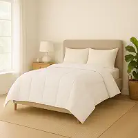 Edredom Dupla Face Matelado Grande Hipoalergênico Toque Macio (Branco, King-Size)