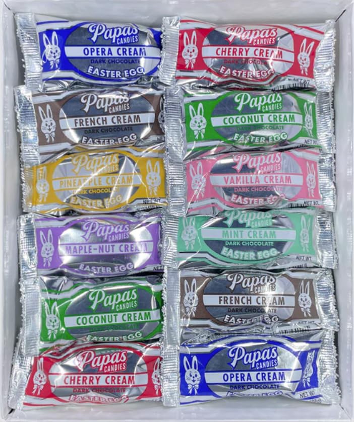 Papas Chocolate Covered Creme Eggs Assorted 24ct Box