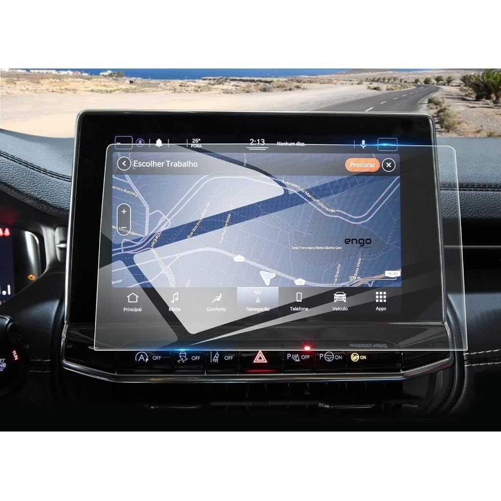 Engo Jeep Compass Multimedya & Navigasyon 10.1 İnç İle Uyumlu Ekran Koruyucu Nano Şeffaf Parlak & Çizilmez