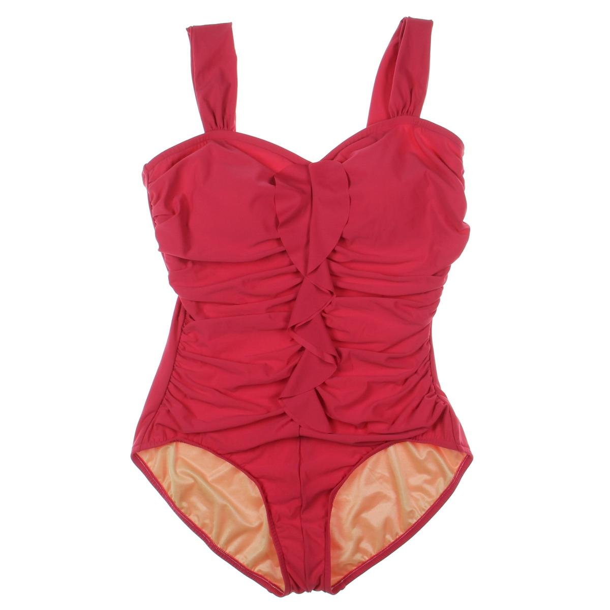 INC International ConceptsOne-Piece Women's Swimsuit (10, Red)